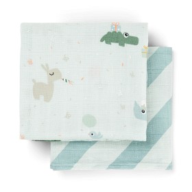 Bilde av Done By Deer Burp Cloth 2-pack Celebration (Blue)