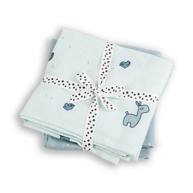 Bilde av Done By Deer Filt 120x120 cm 2-p Lalee (Blue)