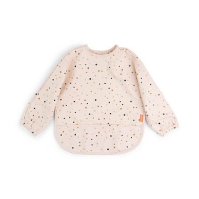 Bilde av Done By Deer Haklapp med ärm Happy Dots (Powder)