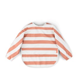 Bilde av Done By Deer Haklapp med ärm Stripes (Papaya)
