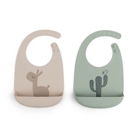 Bilde av Done By Deer Silikonsmekke 2-p Lalee (Sand/Green)