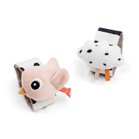 Bilde av Done By Deer Håndleddsrangle 2-pack Happy Clouds (Powder)