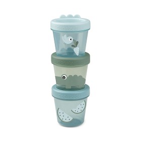 Bilde av Done By Deer Snack Box 3-pack Croco (Green)