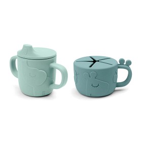 Bilde av Done By Deer Peekaboo Pipmugg/Snackmugg 2-p Deer Friends (Blue)