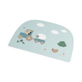 Bilde av Done By Deer Silikonbrikke Tiny farm Blue