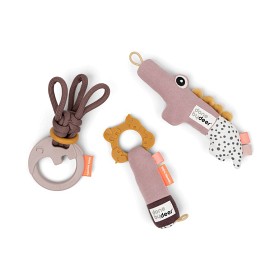 Bilde av Done By Deer Tiny Aktivitetsleksak 3-p Deer friends (Powder)