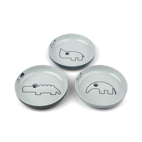 Bilde av Done By Deer Yummy Tallrik Mini 3-p Deer friends (Blue)
