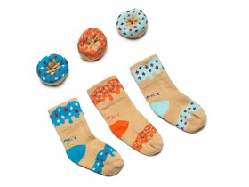 Bilde av Dooky Sokker Smultring 3-pakning (Blueberry Orange)