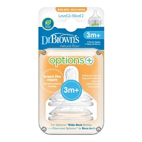 Bilde av Dr Brown Wide-Neck Dinapp Options + Størrelse 2, 2-pakning