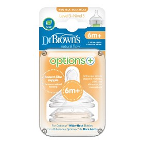 Bilde av Dr Brown Wide-Neck Dinapp Options + Størrelse 3, 2-pakning
