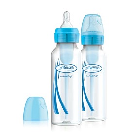 Bilde av Dr Brown Narrow Neck Options Nappflaska 250 ml 2-pakning (Blå)