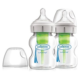Bilde av Dr Brown Wide Neck Options Babyflaske 150 ml 2-pakning (Glas)