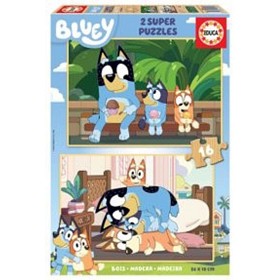 Bilde av Educa Bluey trepuslespill (2x16-bitar)