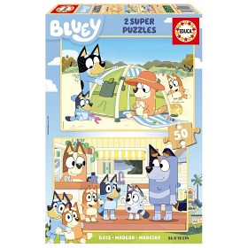 Bilde av Educa Bluey Puslespill av tre (2x50-bitar)