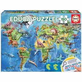 Bilde av Educa Dinosaurs World Map Pussel (150-bitar)