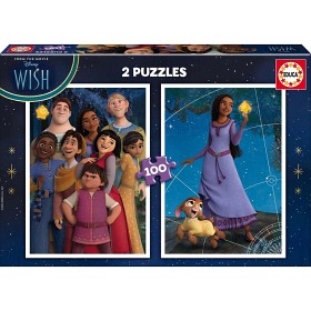 Bilde av Educa Disney Wish puslespill (2x100-bitar)