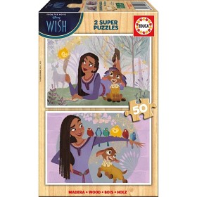 Bilde av Educa Disney Wish trepuslespill (2x50-bitar)