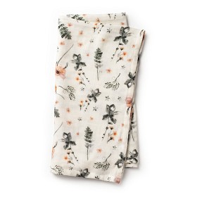 Bilde av Elodie Bamboo muslin filt Meadow Blossom (Vit)