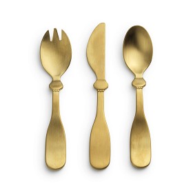 Bilde av Elodie Bestickset 3 delar (Matt Guld/Brass)