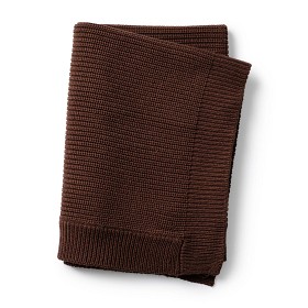 Bilde av Elodie Ullstrikket Teppe (Chocolate)
