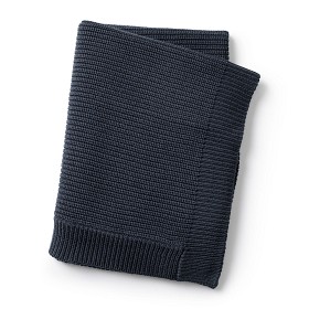Bilde av Elodie Ullstrikket Teppe (Juniper Blue)