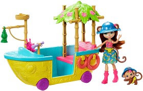 Bilde av Enchantimals - Junglewood Båt & Merit Monkey-docka