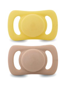 Bilde av Esska Chilla Lilla Smokk Silikon 2-pack 0-6 mån (Gul/Beige)