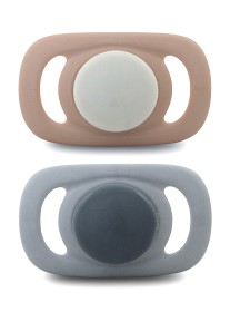 Bilde av Esska Chilla Smokk Silikon 2-pack 4-36 mån (Beige/Grå)
