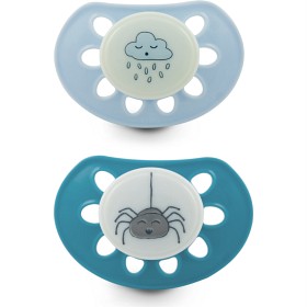 Bilde av Esska Classic Glow Smokk Silikon 2-pack 4-36 mån (Moln/Spindel)