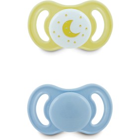 Bilde av Esska Happy Mini Smokk Silikon 2-pack 0-6 mån (Måne/Blå)