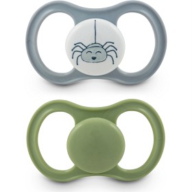 Bilde av Esska Happy Smokk Silikon 2-pack 4-36 mån (Spindel/Grønn)