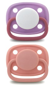 Bilde av Esska Knoppa Smokk Silikon 2-pack 4-36 mån (Rosa/Lila)