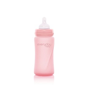 Bilde av Everyday Baby Nappflaska Glas Healthy + 240 ml (Rosa)
