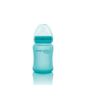 Bilde av Everyday Baby Glassflaske med Varmeindikator 150 ml (Turkis)