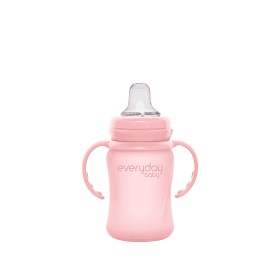 Bilde av Everyday Baby Pipmugg i glass Healthy + (Pink Rose)