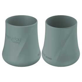 Bilde av Everyday Baby Krus Silikon 2-pack (Harmony Green)