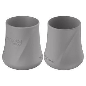 Bilde av Everyday Baby Krus Silikon 2-pack (Quiet Grey)