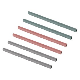 Bilde av Everyday Baby Sugerør Silikon 6-pack (Quiet Grey/Harmony Green/Nature Red)
