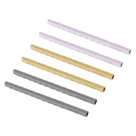 Bilde av Everyday Baby Sugerør Silikon 6-pack (Quiet Grey/Light Lavender/Soft Yellow)