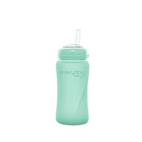 Bilde av Everyday Baby Sugrörsflaska Glas 240 ml (Grön)