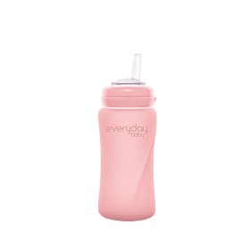 Bilde av Everyday Baby Sugerørsflaske i glass Healthy + (Rose Pink)