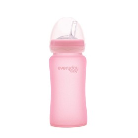Bilde av Everyday Baby Sugrörsflaska Glas (Rosa)
