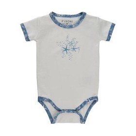 Bilde av Fixoni Kortärmad Body (Off White/Baby blue)