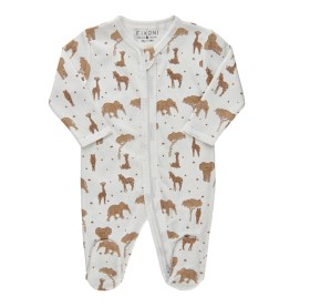 Bilde av Fixoni Pyjamas med fötter (Off White)