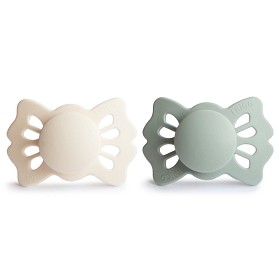 Bilde av FRIGG Lucky Silikonnapp Symmetrisk 2-Pack Size 1 (Cream/Sage)