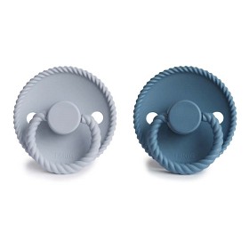 Bilde av FRIGG Rope Silikon Smokk 2-Pakning Størrelse 1(Ocean View/Powder Blue)