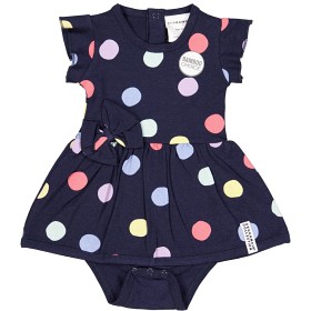 Bilde av Geggamoja Bambo Body Klänning (Navy multi dots)