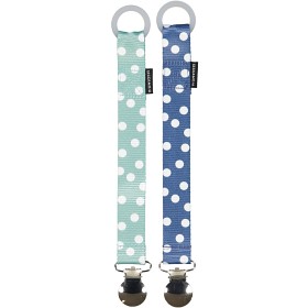 Bilde av Geggamoja Napphållare 2-Pack (Blå/Mint Prickig)