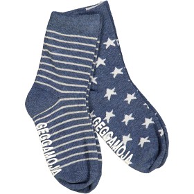 Bilde av Geggamoja Strumpor Classic 2-pack (Marinblå)