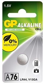 Bilde av GP Knappcellsbatteri 1,5V LR44/A76 (1-pack)